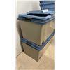 Image 6 : 10 Assorted Plastic Storage Totes w/ Lids, Various Sizes and Colors