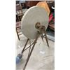 Image 4 : Antique Treadle-Powered 20" Grindstone Wheel w/ Rusty Stand