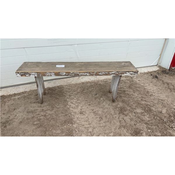 Wood Bench, 21" x 60" x 12-1/2"