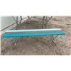 Image 4 : Wood Fold-Up Picnic Table w/ 2 Matching Benches, 27x60x29" and 16x57x11"