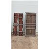 Image 8 : Wood Fold-Up Picnic Table w/ 2 Matching Benches, 27x60x29" and 16x57x11"