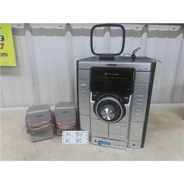 Sony CD and Cassette Player w/ 2 Speakers