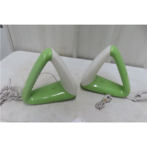 2 Triangle-Shaped Landline Telephones, High star