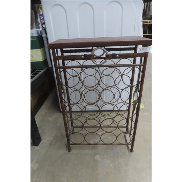 20-Bottle Wine Rack, Rustic, 28" x 18" x 7-1/2"