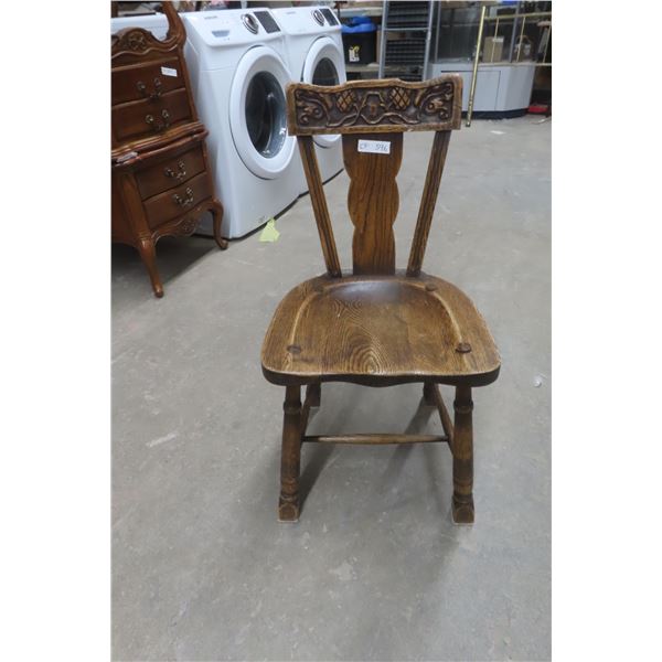 Antique Chair w/ Carved Back