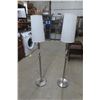 Image 1 : 2 Matching Modern Stainless Steel Floor Lamps