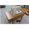 Image 4 : Singer Electric Cabinet Sewing Machine w/ Stool
