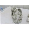 Image 2 : 3 Plastic Yard Ornaments, First Kiss & Angels, Largest 18"