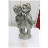 Image 8 : 3 Plastic Yard Ornaments, First Kiss & Angels, Largest 18"