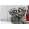 Image 9 : 3 Plastic Yard Ornaments, First Kiss & Angels, Largest 18"