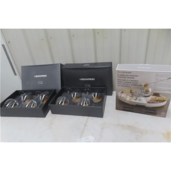 8 New Bowling Balls, Goblets, and New Brookstone Indoor S'mores Maker