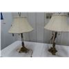 Image 1 : 2 Brass Style Tabletop Lamps