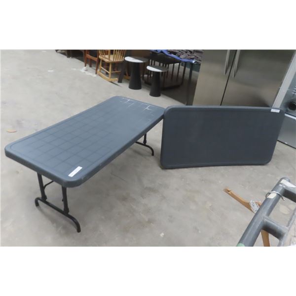 2 Folding Leg Tables, Poly Top, 24" x 48"