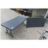 Image 1 : 2 Folding Leg Tables, Poly Top, 24" x 48"