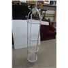 Image 1 : Wrought Iron Wheel Display and Shelf, 60" High, 13" Diameter