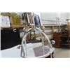 Image 2 : Wrought Iron Wheel Display and Shelf, 60" High, 13" Diameter