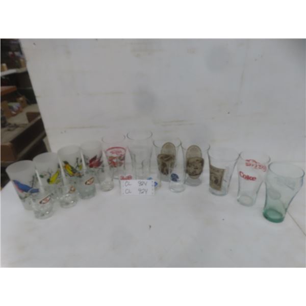 Coca-Cola, Pepsi Glasses, A&W Mugs, and Cornerstone