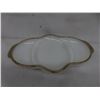 Image 2 : Fire-King Serving Plate, Milk Glass, Brass Chicken, and Measuring Cup
