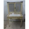 Image 1 : 2-Piece Painted Dresser w/ Marble Insert, 21" x 55-3/4" x 31"
