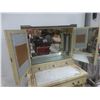 Image 3 : 2-Piece Painted Dresser w/ Marble Insert, 21" x 55-3/4" x 31"