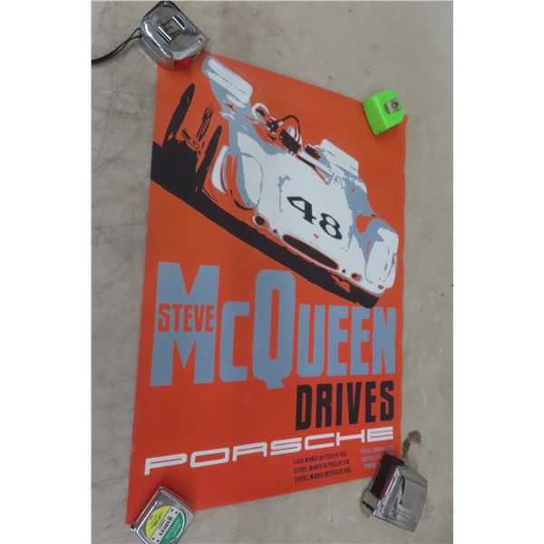Posters – Steve McQueen, Beer, UW, Porsche, Bombers