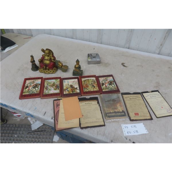 Buddha Ornaments and German Bookends