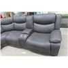Image 2 : Leather/Leather Style 4-Piece Reclining Sectional, 108" x 92"