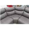 Image 7 : Leather/Leather Style 4-Piece Reclining Sectional, 108" x 92"
