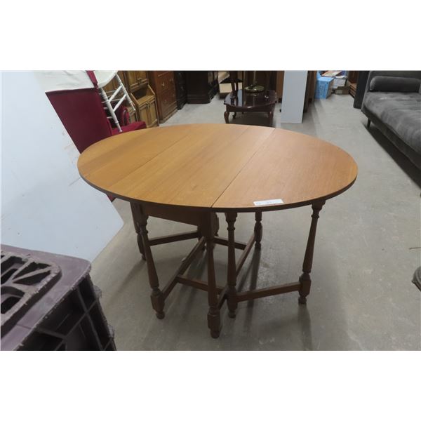 Oak Gate-Leg Table, 30" x 48" x 36"