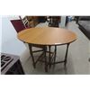 Image 1 : Oak Gate-Leg Table, 30" x 48" x 36"