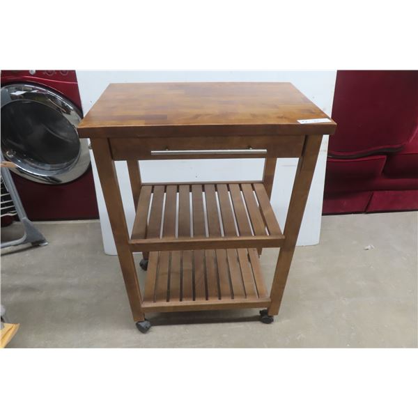Rolling Kitchen Island, 36" x 17" x 26"