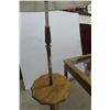 Image 3 : Oak End Table, 21" x 27" x 19" and Floor Lamp Stand Combo