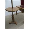 Image 4 : Oak End Table, 21" x 27" x 19" and Floor Lamp Stand Combo