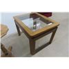 Image 5 : Oak End Table, 21" x 27" x 19" and Floor Lamp Stand Combo