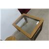 Image 6 : Oak End Table, 21" x 27" x 19" and Floor Lamp Stand Combo