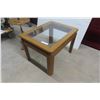 Image 7 : Oak End Table, 21" x 27" x 19" and Floor Lamp Stand Combo