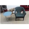 Image 1 : Wicker Chair and Stand