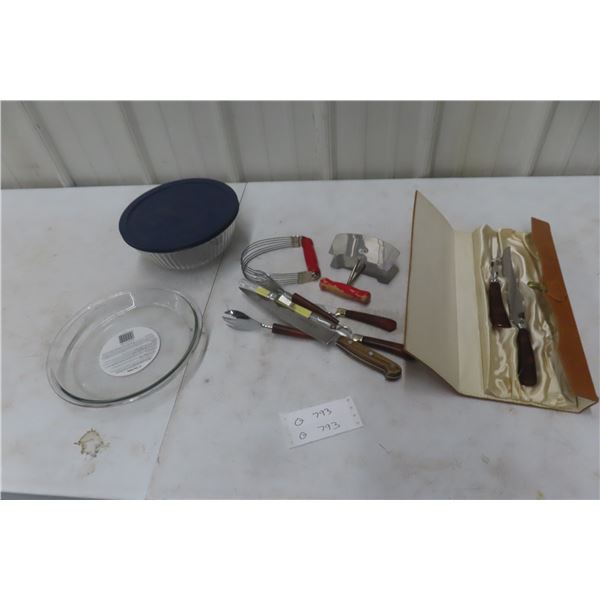 Cooking Set, Kitchen Utensils, Pyrex Bowl and More