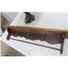 Image 4 : Table Lamps and 36" Shelf w/ Coat Hooks