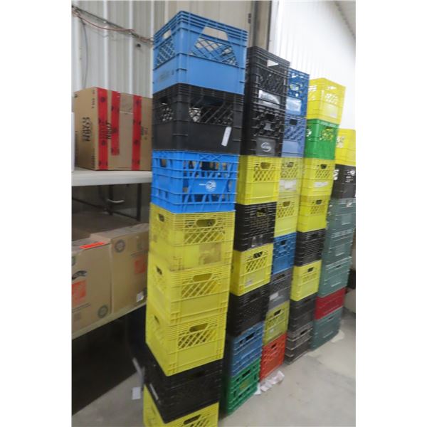 40 Milk Crates of Miscellaneous Items – Organization, Leonardo, and More