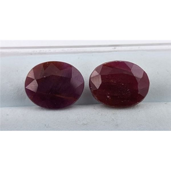 10.66 ct Certified Untreated Ruby gemstone Pair ($12,800 Appraisal)