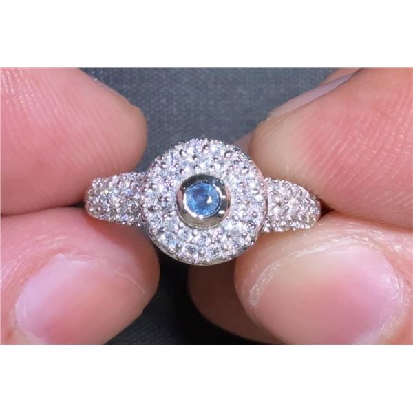 3.52 ct Certified Silver Sapphire gemstone Ring ($2,278 Appraisal)