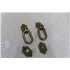 Image 1 : 2 Solid Brass Loop Door Knockers, Old Victorian Style