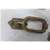Image 3 : 2 Solid Brass Loop Door Knockers, Old Victorian Style
