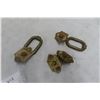 Image 6 : 2 Solid Brass Loop Door Knockers, Old Victorian Style