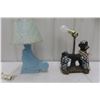 Image 1 : Coconut Lamp, Bird Lamp, MCM Haeger Pottery, Spaghetti Fiber Shade, Clock and Poodle Lamp