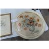 Image 1 : 4 Floral Pictures in Antique Frames, 20" Diameter