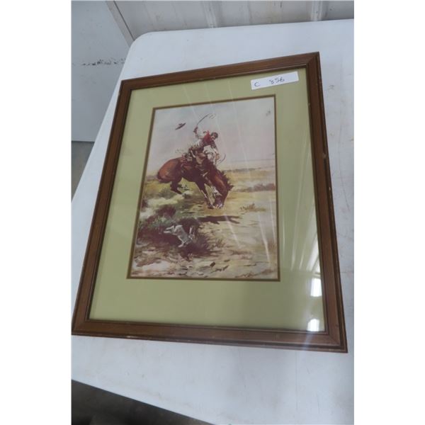 C.M. Russell Western Framed Print, 16" x 20-1/2"