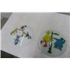 Image 1 : (2) Vintage Light Fixture Shades - Sesame Street 1981 Muppets Inc & Walt Disney Productions