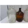 Image 4 : Old Glass Jugs - Double Handle, Bleach, Complete w/ Caps, One Swirl